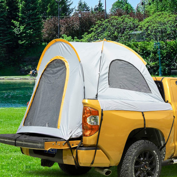 Ancheer Portable Pickup Truck Bed Tent, Waterproof Pu2000mm Double Layer For 2 Person, 6.5'8.1